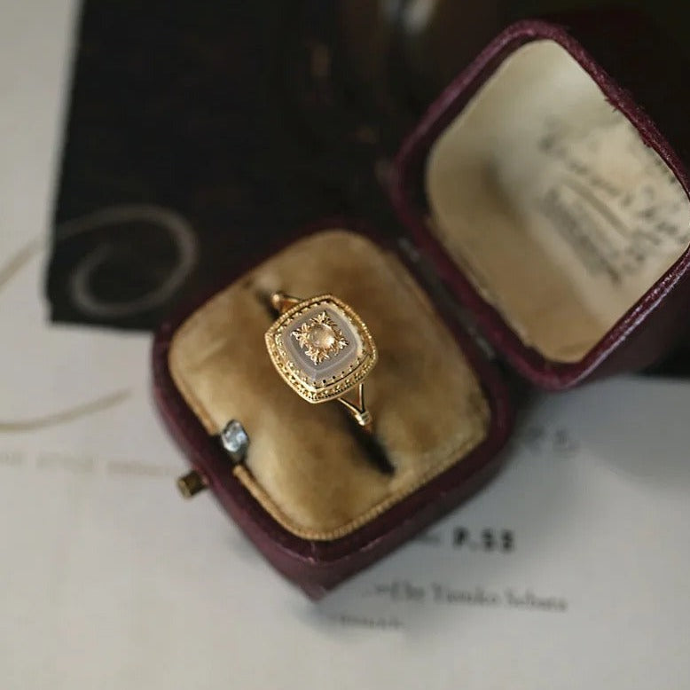 Fleur de Quartz Ring - Gold Plated Sterling Silver